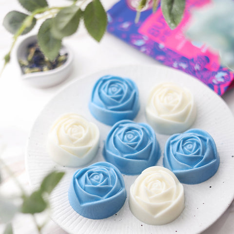 Soft Blue Butterfly Pea Milk Pudding