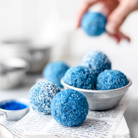 Aqua Blue Spirulina Coconut Bliss Balls