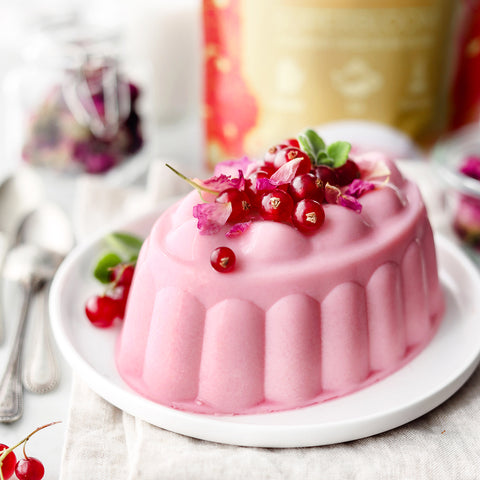 Rose Infused Red Currant Blancmange