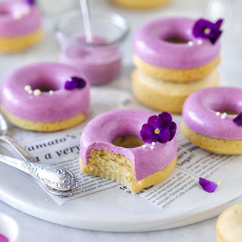 Purple Sweet Potato Glaze Baked Donuts