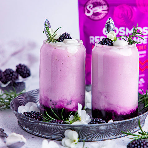 Cosmos Red Cabbage, Berry, and Banana Purple Power Up Smoothie