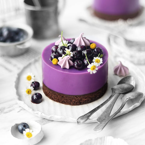 Royal Purple Blueberry Chocolate Cake
