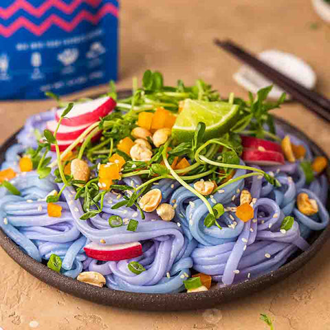 Butterfly Pea Noodle Salad