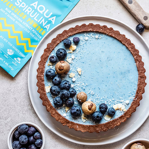 Coconut Ocean Blue Spirulina Tart