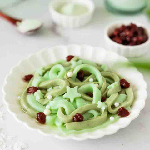 Emerald Pandan Leaf Jelly Noodles Dessert