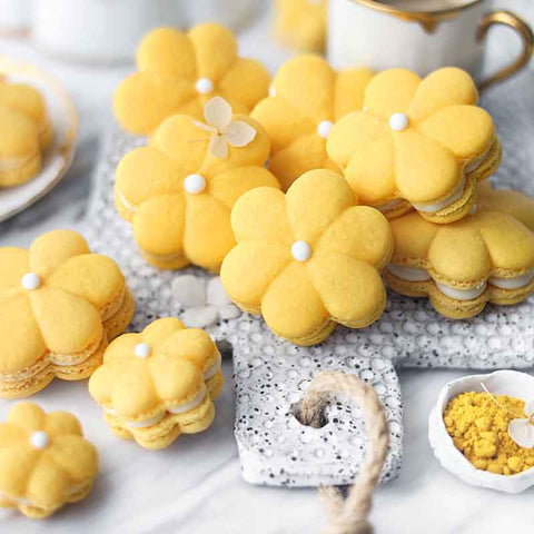 Goldenberry Turmeric Macarons