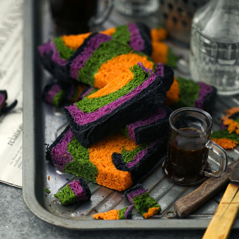 Halloween Colorful Spiral Bread