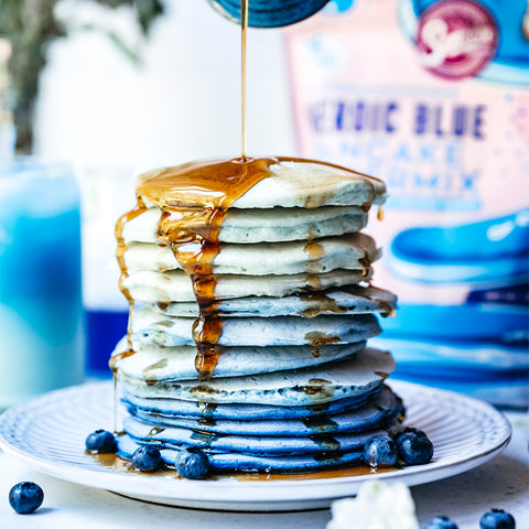Heroic Blue Spirulina Ombre Pancakes