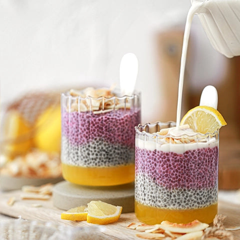 Lemon Curd Chia Pot with Pink Velvety Chia Pudding