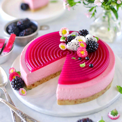 Pink Pitaya Jelly Cheesecake