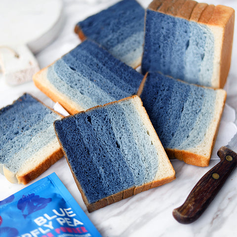 Ombre Blue Butterfly Pea Bread