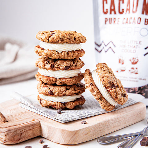 Pecan Oatmeal Cacao Nibs Quinoa Cream Pies