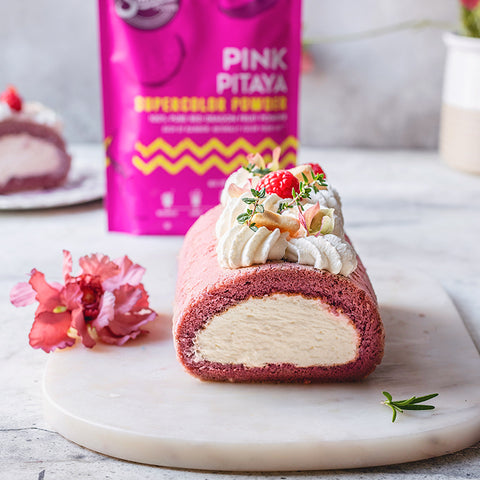 Pink Pitaya Roll Cake