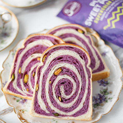 Purple Sweet Potato Pistachio Bread