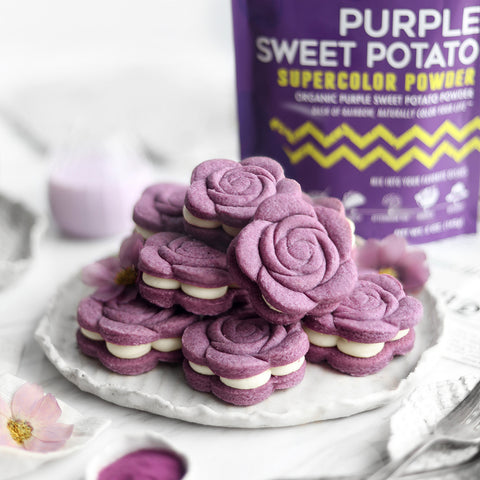 Purple Sweet Potato Sandwich Cookies