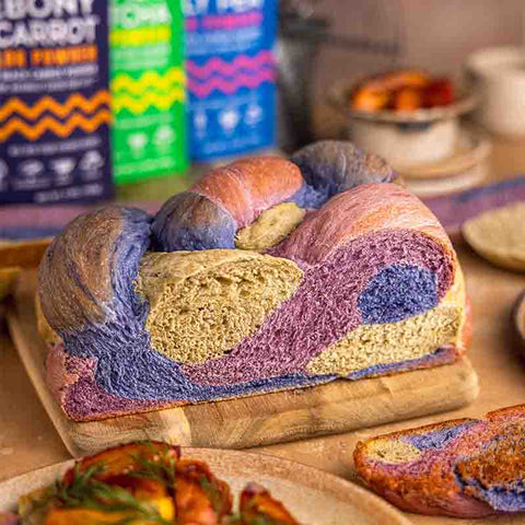 Rainbow Braided Challah