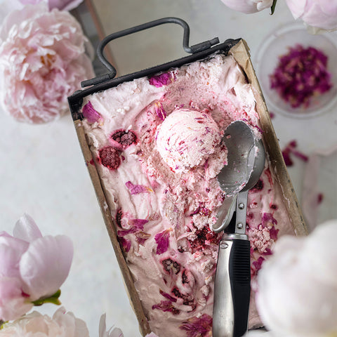 Pink Pitaya Rose Raspberry Ice Cream