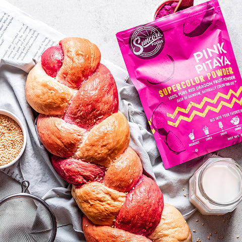 Pink Pitaya Red Beet Challah