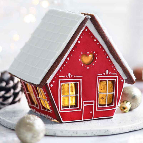 Home Sweet Home Red Beet Gingerbread House