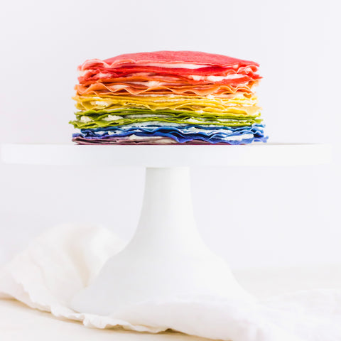 Rainbow Mille Crepe Cake
