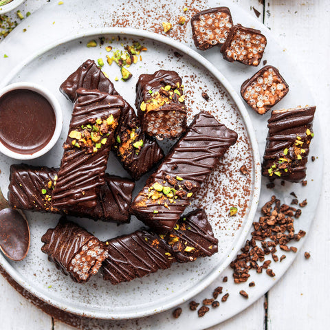 Cacao Nibs Chocolate Crunch Bars