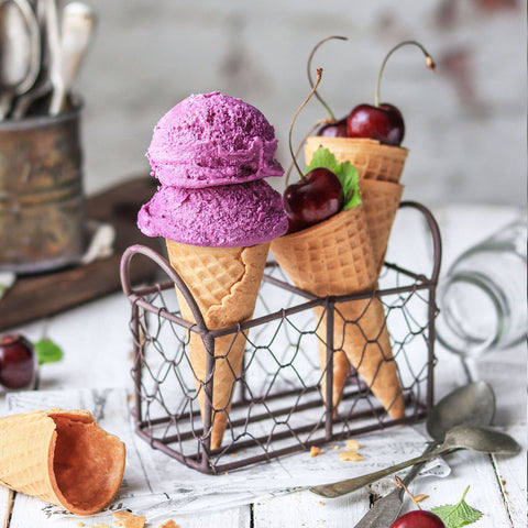 Blueberry Pink Pitaya Ice Cream