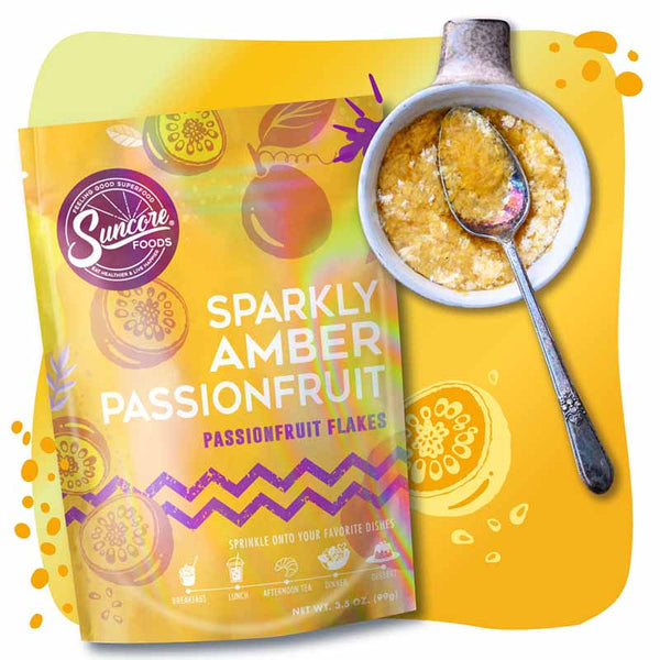 Sparkly Amber Passion Fruit Flakes