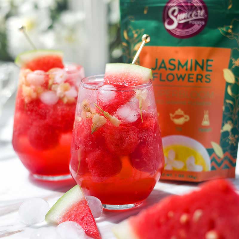  FullChea - Dried Jasmine Flowers, 3oz/85g - Premium Edible  Flowers Whole Buds - Non-GMO - Caffeine-free - Perfect For Tea : Grocery &  Gourmet Food